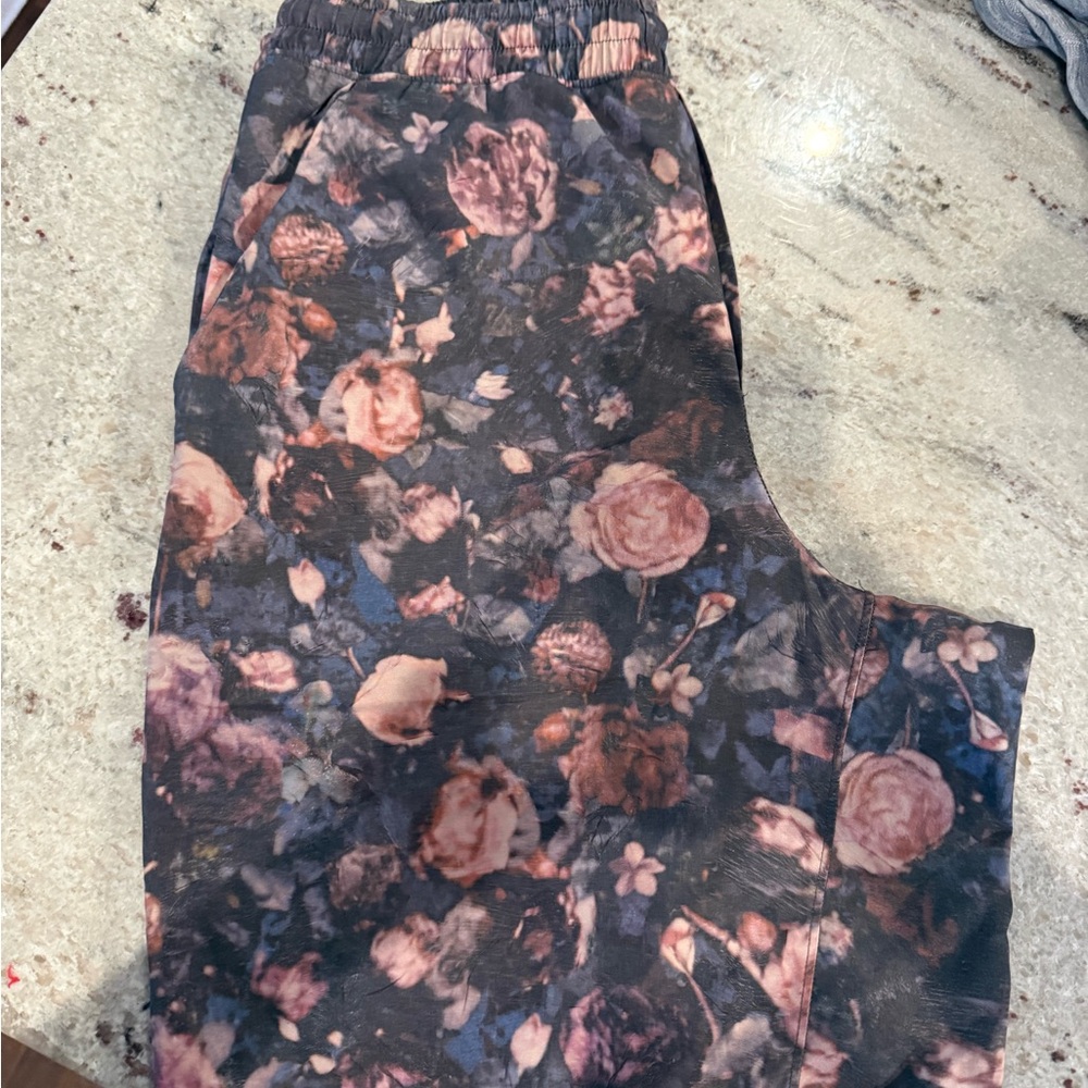 Floral lululemon shorts